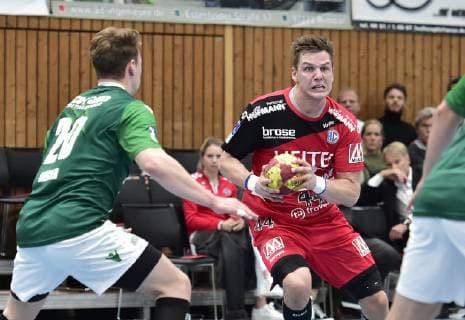 17 10 2018 Handball DHB Pokal Eighth finals season 2018 2019 DJK Rimpar Wolves HC Erlangen HCE OGo Lukas Siegler 20 DJK Rimpar Wolves Christoph Steinert 44 HC Erlangen