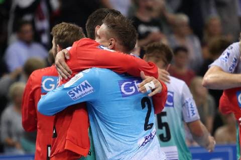 SG Flensburg Handewitt vs SC Magdeburg Handball DHB Cup Round of 16 17 10 18 Happy about the victory xmmkx