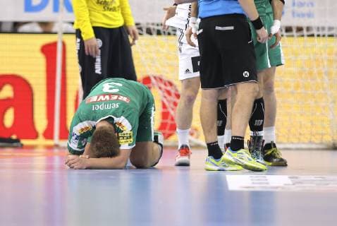 Photo losers Franz Semper Leipzig Handball 1 Bundesliga Cup match on Wed 17 10 2018 THW Kiel DHfK Leipzig
