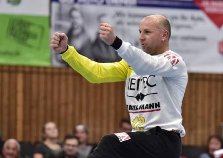 17 10 2018 Handball DHB Pokal Eighth finals season 2018 2019 DJK Rimpar Wolves HC Erlangen HCE OGo Gorazd Skof 12 HC Erlangen HCE Cheers Joy
