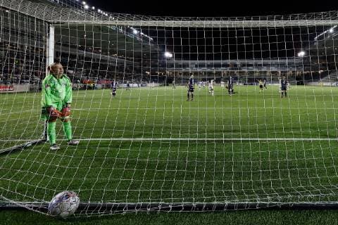 181017 Linköping malfunction Julia Nyström dumps after goal 0 2 during the final round of the Champions League between Linköping and PSG on October 17, 2018 in Linköping  Copyright: PETERxHOLGERSSON BB181017PH051