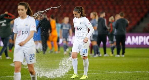 17 10 2018 Letzigrund Stadium Zurich SWITZERLAND Season 2018 2019 Women UEFA Womens Champions League First leg FC Zürich Women Bayern Munich Fabienne Humm FCZ Women disappointed