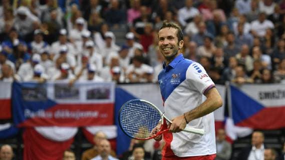 Czech tennis player Radek Stepanek smiles during the farewell party ending his career in Prague, Czech Republic, October 18, 2018. (CTKxPhoto MichalxKamaryt) CTKPhotoP201810181014701 