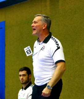 Coach Kay Rothenpieler Hamm Handball 2 League 2018 19 EHV Aue ASV Hamm Westphalia 26 26 at 18 10 2018 EHV Aue ASV Hamm Westfalen