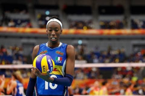 Paola Ogechi Egonu (ITA), OCTOBER 19, 2018 - Volleyball : FIVB Volleyball Women s World Championship WM Weltmeisterschaft Japan 2018 Final Round Semi-final match between China 2-3 Italy at Yokohama Arena in Kanagawa, Japan. NOxTHIRDxPARTYxSALES.  (88372260)