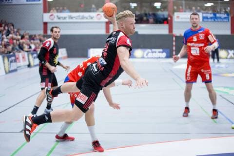 Luebbecke Germany 20 10 2018 2 HBL 2018 2019 TuS N Luebbecke vs HBW Balingen Weilstetten Dener Jaanimaa Luebbecke Luebbecke North Rhine Westphalia Germany Merkur Arena