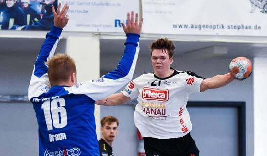 20 10 2018 xpsx Handball A Youth 1 Bundesliga HSG Hanau HSC Coburg v l Titian Braun Coburg Leon Goetz Hanau Hanau Hessen Germany DEU