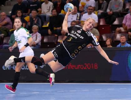 BAU 21 10 2018 Ludwigsburg Handball SG BBM Bietigheim vs FTC Rail Cargo Hungaria Antje Lauenroth BBM