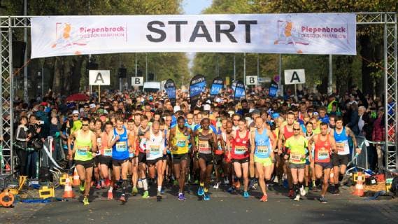 Piepenbrock 20 Dresden Marathon Start Marathon and Half Marathon Dresden Saxony Germany