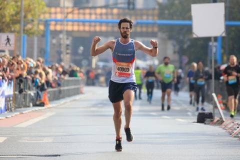Piepenbrock 20 Dresden Marathon Sven Erhardt GER Team Memert takes third place in the marathon Dresden Sachsen Germany