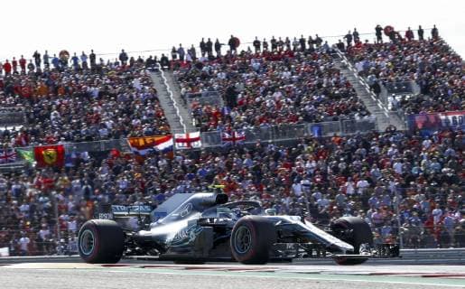 Motorsports: FIA Formula One World Championship WM Weltmeisterschaft 2018; Grand Prix; United States, FORMULA 1 PIRELLI 2018 UNITED STATES GRAND PRIX , Circuit of The Americas 77 Valtteri Bottas (FIN, Mercedes AMG Petronas), Austin United States