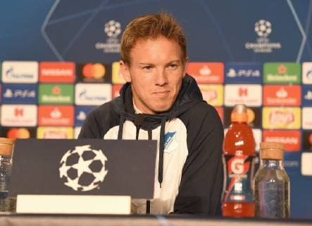 22 10 2018 xmeix Football UEFA Champions League Press Conference Final training TSG 1899 Hoffenheim Olympique Lyon emspor v Hoffenheim coach Julian Nagelsmann DFL DFB REGULATIONS PROHIBIT ANY USE OF PHOTOGRAPH as IMAGE SEQUENCES and or QUASI VIDEO Sinsheim prio:1