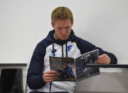 22 10 2018 xmeix Football UEFA Champions League Press Conference Final training TSG 1899 Hoffenheim Olympique Lyon emspor v Hoffenheim coach Julian Nagelsmann DFL DFB REGULATIONS PROHIBIT ANY USE OF PHOTOGRAPH as IMAGE SEQUENCES and or QUASI VIDEO Sinsheim prio:1