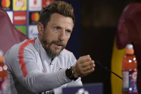 Photo Luciano Rossi AS Roma LaPresse22 10 2018 Roma (Italia SoccerPress CoferenceIn the pic: Eusebio Di FrancescoTrigoria Roma  Copyright: xLucianoxRossi ASxRoma LaPresse Lx