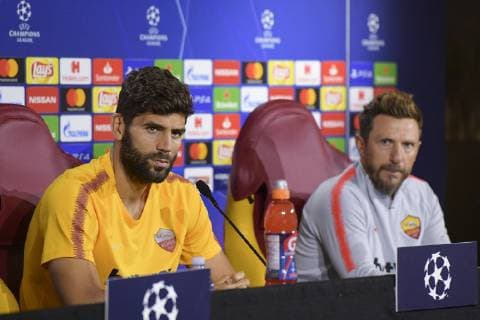 Photo Luciano Rossi AS Roma LaPresse22 10 2018 Roma (Italia SoccerPress CoferenceIn the pic: Federico FazioTrigoria Roma  Copyright: xLucianoxRossi ASxRoma LaPresse Lx