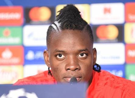 22 10 2018 xmeix Football UEFA Champions League Press Conference Final training TSG 1899 Hoffenheim Olympique Lyon emporer Olympique Lyons Bertrand Traore DFL DFB REGULATIONS PROHIBIT ANY USE OF PHOTOGRAPHS as IMAGE SEQUENCES and or QUASI VIDEO Sinsheim prio:1