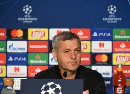 22 10 2018 xmeix Football UEFA Champions League Press Conference Final training TSG 1899 Hoffenheim Olympique Lyon emspor v l Manager Bruno Genesio Olympique Lyon DFL DFB REGULATIONS PROHIBIT ANY USE OF PHOTOGRAPHS as IMAGE SEQUENCES and or QUASI VIDEO Sinsheim prio:1