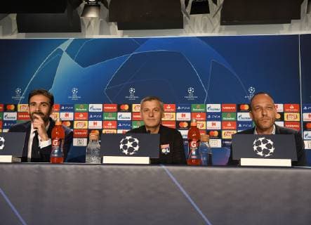 22 10 2018 xmeix Football UEFA Champions League Press Conference Final training TSG 1899 Hoffenheim Olympique Lyon emporer Olympique Lyons Press Secretary Coach Bruno Genesio Olympique Lyon Translator Daniel Barsan DFL DFB REGULATIONS PROHIBIT ANY USE OF PHOTOGRAPH as IMAGE SEQUENCES and or QUASI VIDEO Sinsheim prio:1