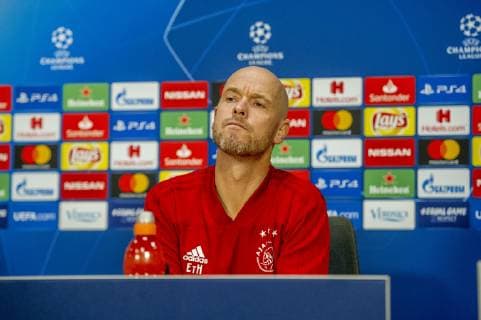 22-10-2018 VOETBAL: TRAINING EN PERSCONFERENTIE AJAX: AMSTERDAM Erik ten Hag, trainer Ajax Foto: SCS Michel Utrecht xVIxVIxImagesx xSoenarxChamidxsportfotografiexIVx 12532049