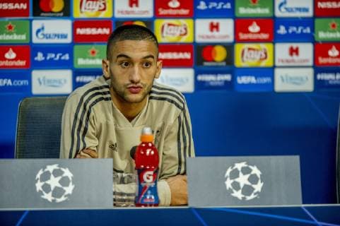 22-10-2018 VOETBAL: TRAINING EN PERSCONFERENTIE AJAX: AMSTERDAM Hakim Ziyech (Ajax) Foto: SCS Michel Utrecht xVIxVIxImagesx xSoenarxChamidxsportfotografiexIVx 12532070