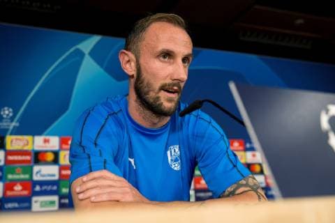 Viktoria Plzen s defender Roman Hubnik attends a press conference PK Pressekonferenz in Madrid, Spain, 22 October 2018, on the eve of the UEFA Champions League group G soccer match between Real Madrid and Viktoria Plzen at Santiago Bernabeu Stadium. Viktoria Plzen s press conference in Madrid !ACHTUNG: NUR REDAKTIONELLE NUTZUNG!  Copyright: xRodrigoxJimenezx GRAF2423 20181022-636758331209242693