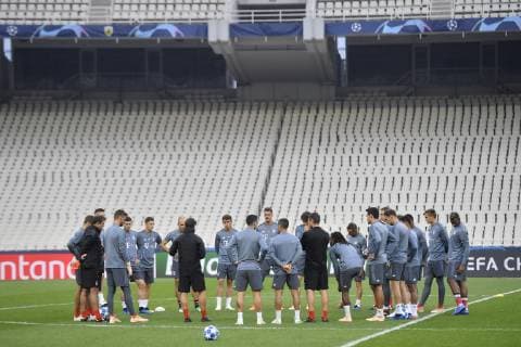 Bayern Munchen, official traininga Bayern Munchen s coach Niko Kovac in action during the official training of Bayern Munchen one day before the game for UEFA Champions League against AEK Athens, on Olimpic Stadium, Athens, Greece, 22 October 2018 Copyright: xAlexxNicodimx