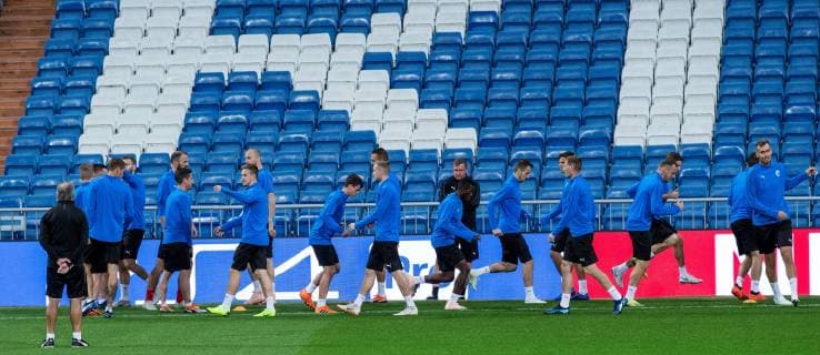 Fußball, CL, Viktoria Pilsen Training Viktoria Plzen s players attend a training session of the team in Madrid, Spain, 22 October 2018, on the eve of the UEFA Champions League group G soccer match between Real Madrid and Viktoria Plzen at Santiago Bernabeu Stadium. Viktoria Plzen s training session in Madrid !ACHTUNG: NUR REDAKTIONELLE NUTZUNG!  Copyright: xRodrigoxJimenezx GRAF2456 20181022-636758357206459446