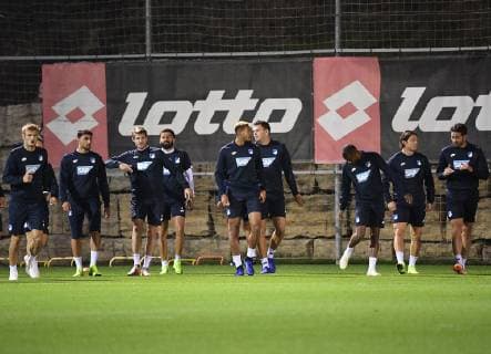 22 10 2018 xmeix Football UEFA Champions League Press Conference Final training TSG 1899 Hoffenheim Olympique Lyon empor t the Hoffenheim squad during the final training session DFL DFB REGULATIONS PROHIBIT ANY USE OF PHOTOGRAPHS as IMAGE SEQUENCES and or QUASI VIDEO Sinsheim prio:1