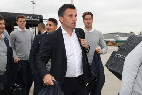 23 10 2018 Soccer Season 2018 2019 Champions League Departure of FC Schalke 04 to Istanbul Manager Christian HEIDEL FC Schalke 04 Dusseldorf NRW Germany