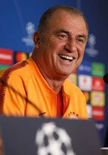 Galatasaray s Football Team Coach Fatih Terim gives a press conference PK Pressekonferenz on the eve of the team s a day before their UEFA Champions League match against Schalke on October 23 , 2018 in Istanbul , Turkey. 