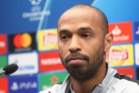 Monaco s head coach Thierry Henry pictured during a press conference PK Pressekonferenz of French club AS Monaco, Tuesday 23 October 2018 in Brugge. Tomorrow Belgian soccer team Club Brugge KV will meet French club AS Monaco on day three the UEFA Champions League, in group A. BRUNOxFAHY  x05453446x