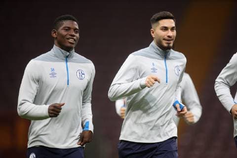 23 10 2018 Football Season 2018 2019 Champions League Final training and final training of FC Schalke 04 in Istanbul Turkey by Daniel CALIGIURI FC Schalke 04 Suat Serdar FC Schalke 04 Istanbul Turk Telekom Stadyumu Turkey
