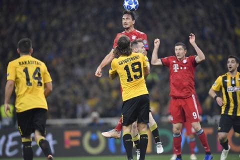 AEK Athens v Bayern Munchen Mats Hummels of Bayern Munchen during the UEFA Champions League Group E football match between AEK Athens v Bayern Munchen at OAKA Stadium in Athens, Greece on October 23, 2018 Copyright: xAlexxNicodimx