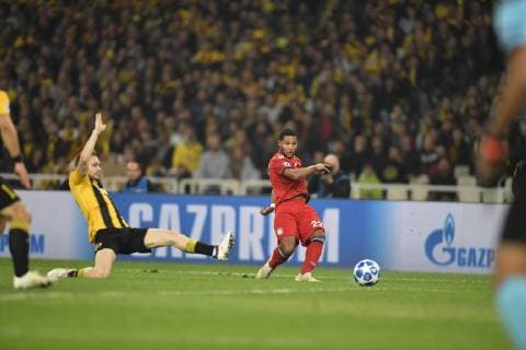 AEK Athens v Bayern Munchen Serge Gnabry of Bayern Munchen in action during the UEFA Champions League Group E football match between AEK Athens v Bayern Munchen at OAKA Stadium in Athens, Greece on October 23, 2018 Copyright: xAlexxNicodimx