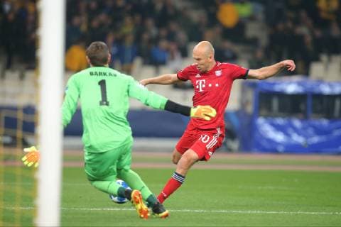 AEK Athens FC 1 Arjen Robben Bayern Muenchen 10 AEK Athens vs Bayern Munich Muenchen Football Champions League Group Stage 23 10 2018 AEK Athens vs Bayern Munich Muenchen Champions League Group Stage 23 10 2018 Athens Copyright: xLanger Eibner-Pressefotox EP_HLR
