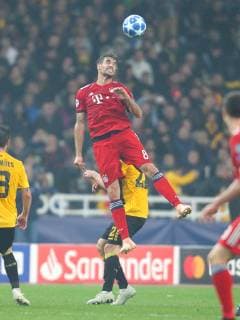 AEK Athens v Bayern Munich UEFA Champions League Javi Martinez of Bayern Munich during the UEFA Champions League match at Olympic Stadium, Athens Content Not Available For UK Newspapers Copyright: xYannisxHalasx FIL-12443-0023