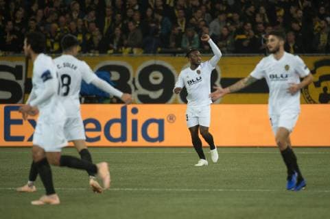 Soccer UCL BSC Young Boys FC Valencia Bern 23 10 2018 Football Uefa Championsleague Season 2018 2019 BSC Young Boys Valencia CF Michy Batshuayi Valencia is pleased to announce his goal to 0 1