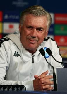 October 23, 2018 - Paris, France - SSC Napoli press conference PK Pressekonferenz : UEFA Champions League Group C .Napoli trainer Carlo Ancellotti at Parc des Princes in Paris, France on October 23, 2018. SSC Napoli Training Session And Press Conference  - ZUMAn230 20181023_zaa_n230_282 Copyright: xMatteoxCiambellix