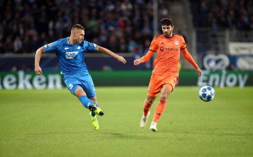 TSG 1899 Hoffenheim Olympique Lyon Germany Sinsheim 23 10 2018 Football UEFA Champions League Season 2018 2019 Matchday 3 TSG 1899 Hoffenheim Olympique Lyon v Pavel Kaderabek TSG 1899 Hoffenheim Martin Terrier Olympique Lyon