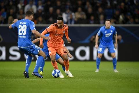 Match Kenny Tete Olympique Lyon vs Adam Szalai TSG 1899 Hoffenheim TSG 1899 Hoffenheim vs Olympique Lyon Champions League CL Group Stage 23 10 2018 DFL REGULATIONS PROHIBIT ANY USE OF PHOTOGRAPH AS IMAGE SEQUENCES AND OR QUASI VIDEO TSG 1899 Hoffenheim vs. Olympique Lyon