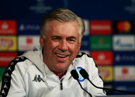October 23, 2018 - Paris, France - SSC Napoli press conference PK Pressekonferenz : UEFA Champions League Group C .Napoli trainer Carlo Ancellotti at Parc des Princes in Paris, France on October 23, 2018. SSC Napoli Training Session And Press Conference  - ZUMAn230 20181023_zaa_n230_281 Copyright: xMatteoxCiambellix