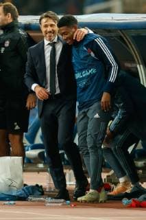 Greece Athens 22 10 2018 UEFA Champions League 2018 19 Season Preliminary Round Group Stage E 3 Gameday AEK Athens FC Bayern Muenchen Head Coach Niko Kovac FCB David Alaba FCB final exultation DeFodi048