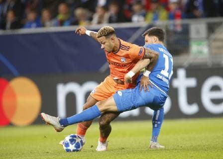 V left Memphis Depay Lyon Florian Grillitsch Hoffenh 1899 Hoffenheim Olympique Lyon Sinsheim GER 1230 2018 3 Rounds Soccer Champions League 2018 2019