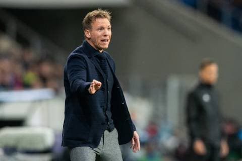 23 10 2018 xfux Football UEFA Champions League TSG 1899 Hoffenheim Olympique Lyon emspor v l Manager Julian Nagelsmann TSG 1899 Hoffenheim gives instructions gesticulating gestures gesticulate gestures gestures Sinsheim