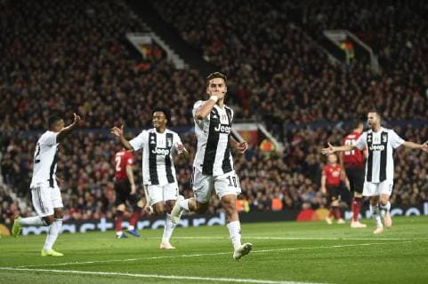 Photo LaPresse - Fabio Ferrari October 23, 2018 Manchester, United Kingdom soccer Manchester United ManU vs Juventus Fc - Uefa Champions League 2018 2019 - "Old Trafford" Stadium - Group H. In the pic:Dybala Paulo Exequiel (Juventus F.C.); celebrates after goal 0-1  Copyright: xFabioxFerrari LaPressex
