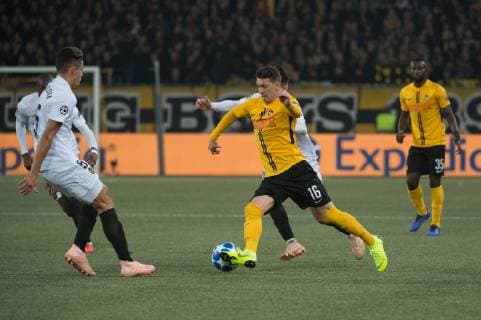 Soccer UCL BSC Young Boys FC Valencia Bern 23 10 2018 Football Uefa Championsleague Season 2018 2019 BSC Young Boys Valencia CF Christian Fasnacht YB