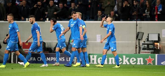 TSG 1899 Hoffenheim Olympique Lyon Germany Sinsheim 23 10 2018 Football UEFA Champions League Season 2018 2019 Matchday 3 TSG 1899 Hoffenheim Olympique Lyon re Andrej Kramaric TSG 1899 Hoffenheim Jubilation Goal 0 1 Kramaric