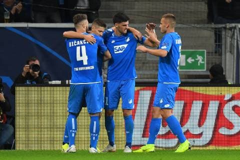 23 10 2018 xfux Football UEFA Champions League TSG 1899 Hoffenheim Olympique Lyon emporer Andrej Kramaric TSG 1899 Hoffenheim Torjubel Goal celebration celebrate the goal to 1 1 Sinsheim