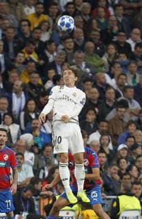 Soccer match between Real Madrid and Viktoria Plzen of the Champions League 2018 2019 held at the Santiago Bernabeu stadium in Madrid Photo Jose Cuesta 261 Cordon Press Luka Modric  xJosexLuisxCuestax xx
