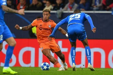 23 10 2018 xfux Football UEFA Champions League TSG 1899 Hoffenheim Olympique Lyon emspor v Memphis Depay Olympique Lyon Kevin Akpoguma TSG 1899 Hoffenheim Sinsheim